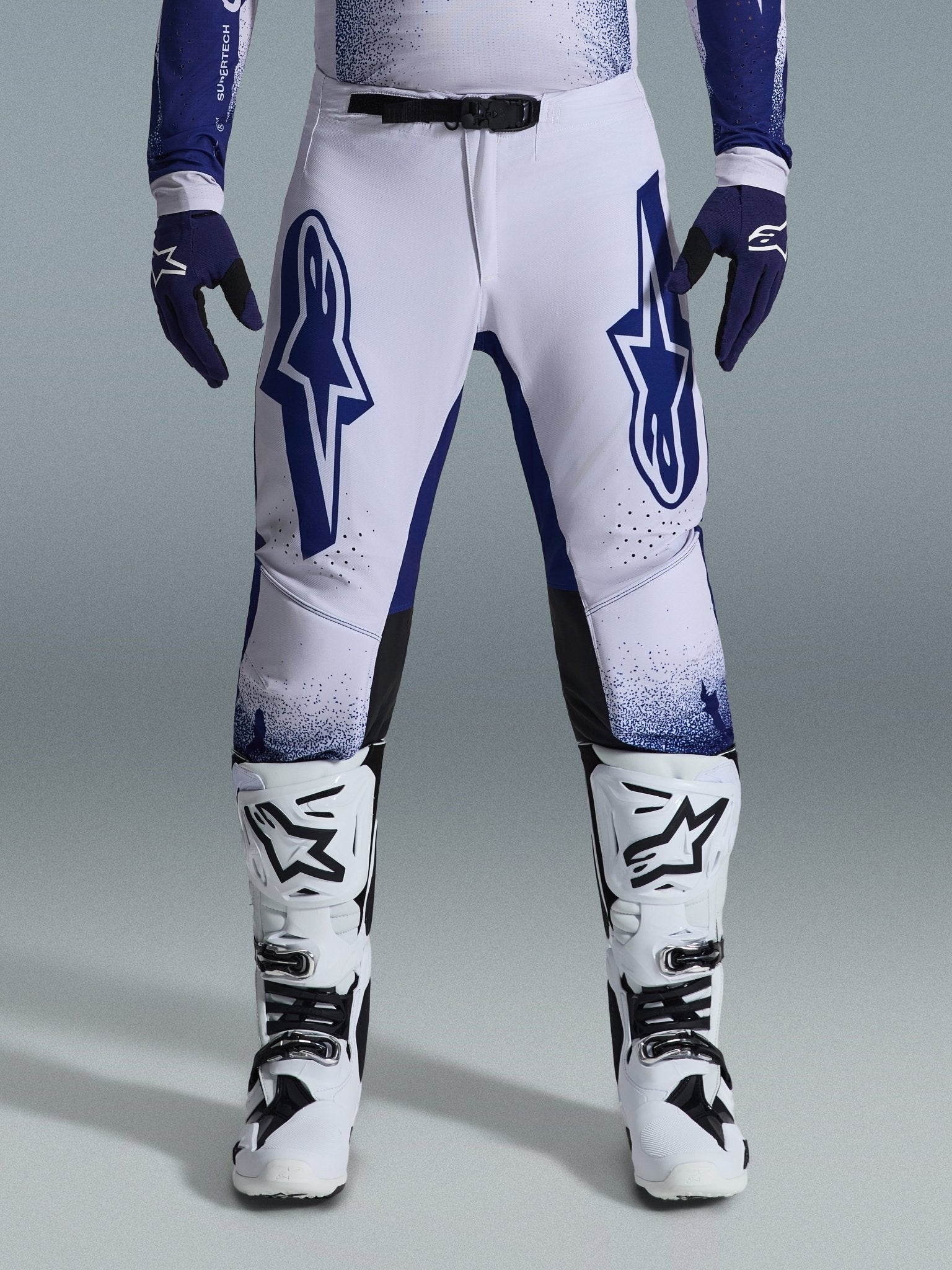 Alpinestars Supertech Scenz Motocross Hose Hellgrau Dunkelblau 28 - MxProStoreParts