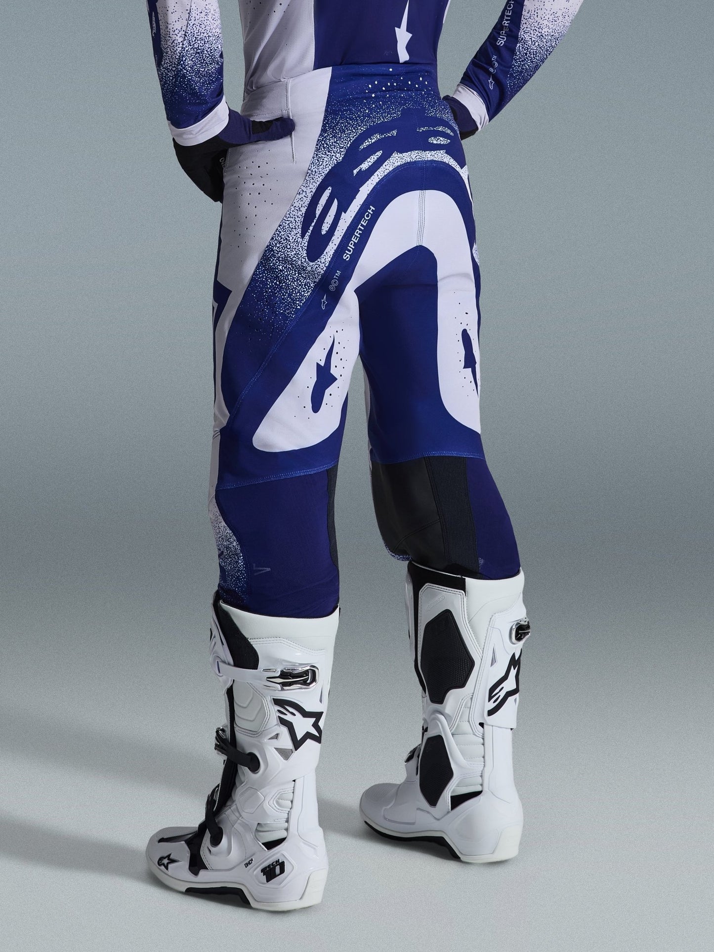 Alpinestars Supertech Scenz Motocrosshose Hellgrau Dunkelblau 28 - MxProStoreParts