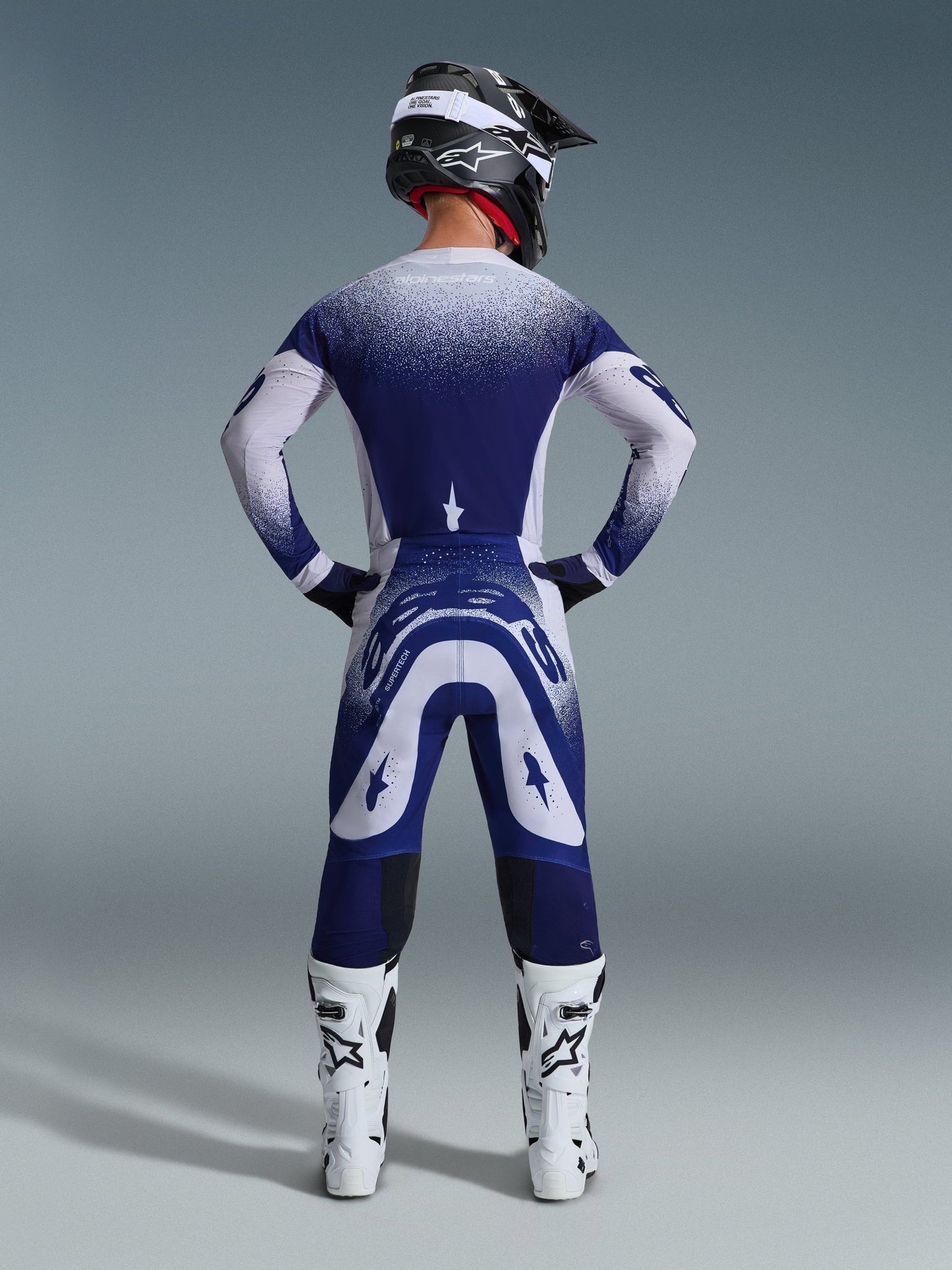Alpinestars Supertech Scenz Motocross-Hose Hellgrau Dunkelblau 28 - MxProStoreParts