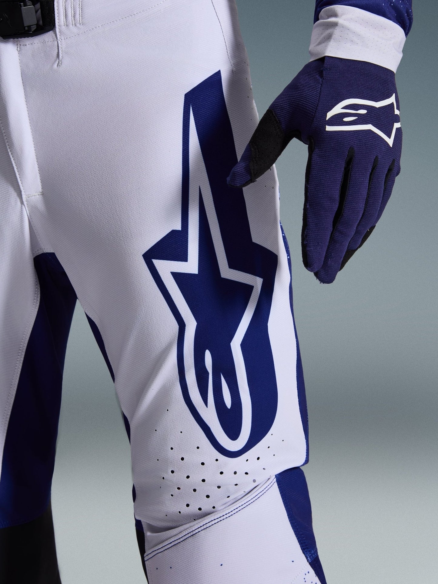 Alpinestars Supertech Scenz Motocrosshose Hellgrau Dunkelblau 28 - MxProStoreParts