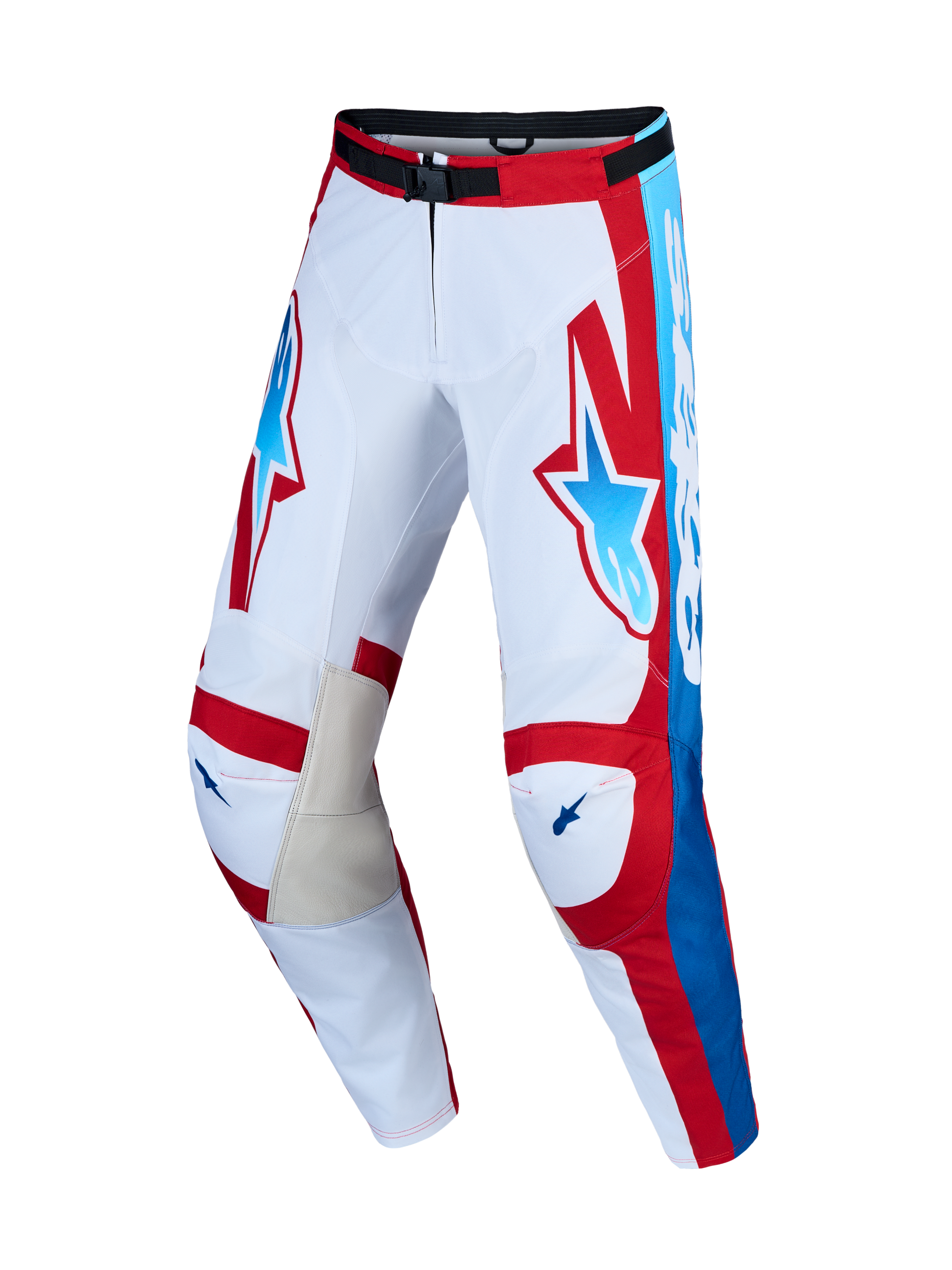 Alpinestars Racer Hunt Broek 2027 Wit Vuurrood Ucla Blauw