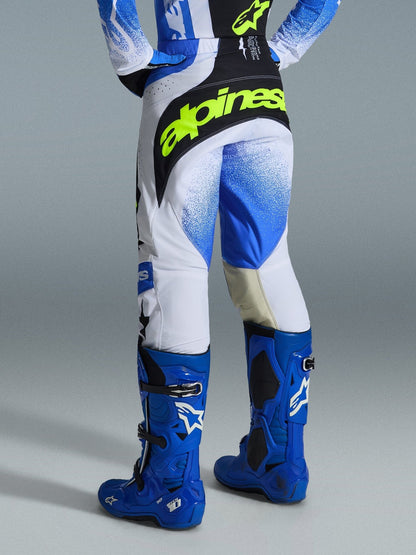 Alpinestars Techstar Knif Hose UCLA Blau Schwarz Gelb Fluo 28 - 40 - MxProStoreParts