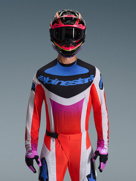 Alpinestars Techstar Jersey 2026 Light Gray Orange Fluo Black - MxProStoreParts