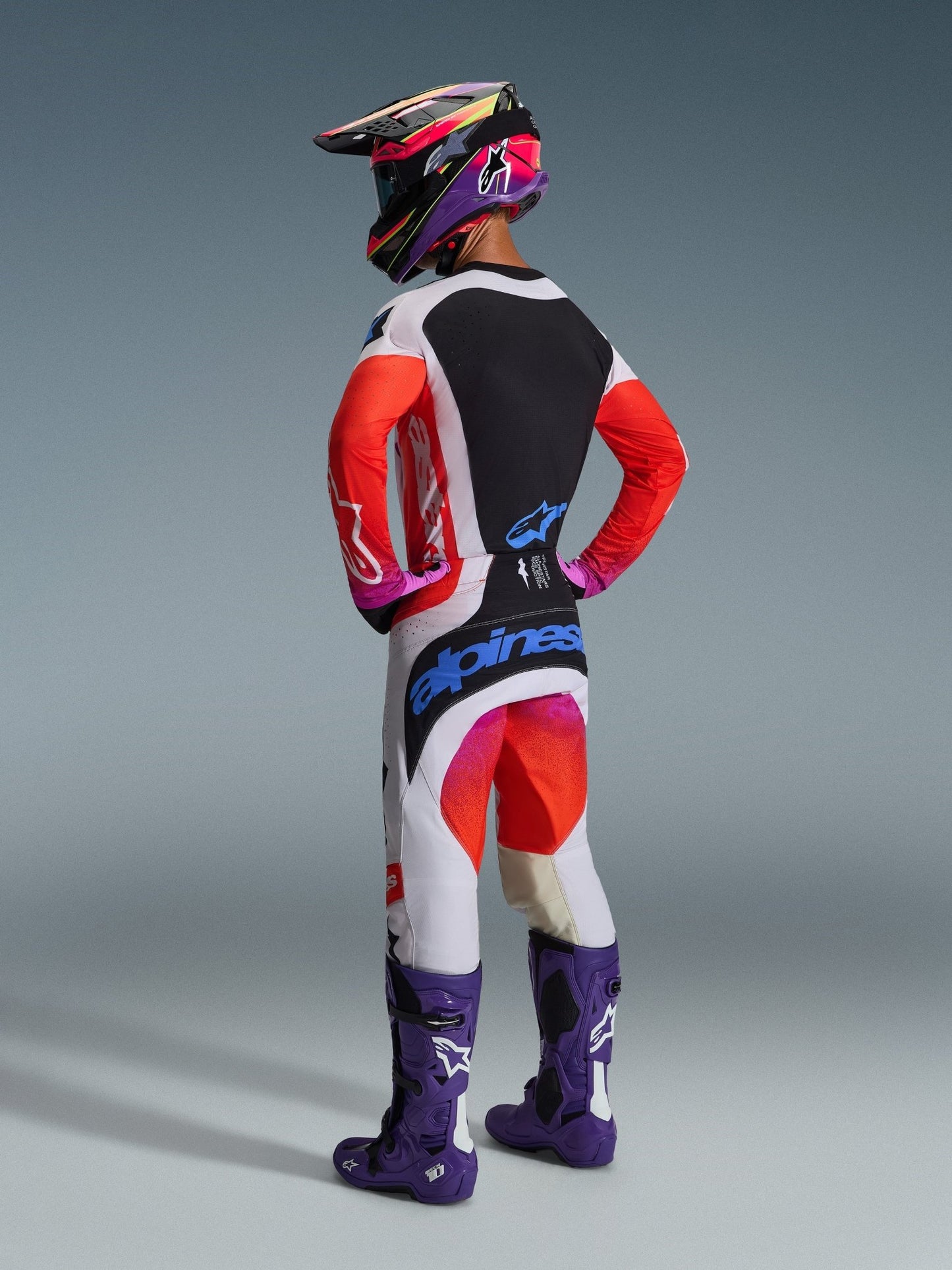 Alpinestars Techstar Jersey 2026 Light Gray Orange Fluo Black - MxProStoreParts