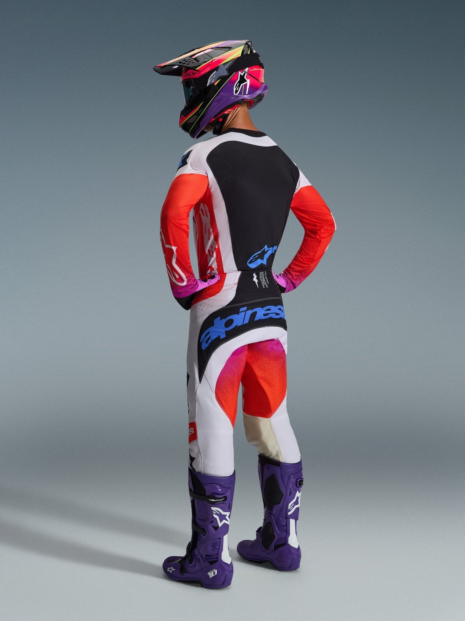 Alpinestars Techstar Jersey 2026 Light Gray Orange Fluo Black - MxProStoreParts