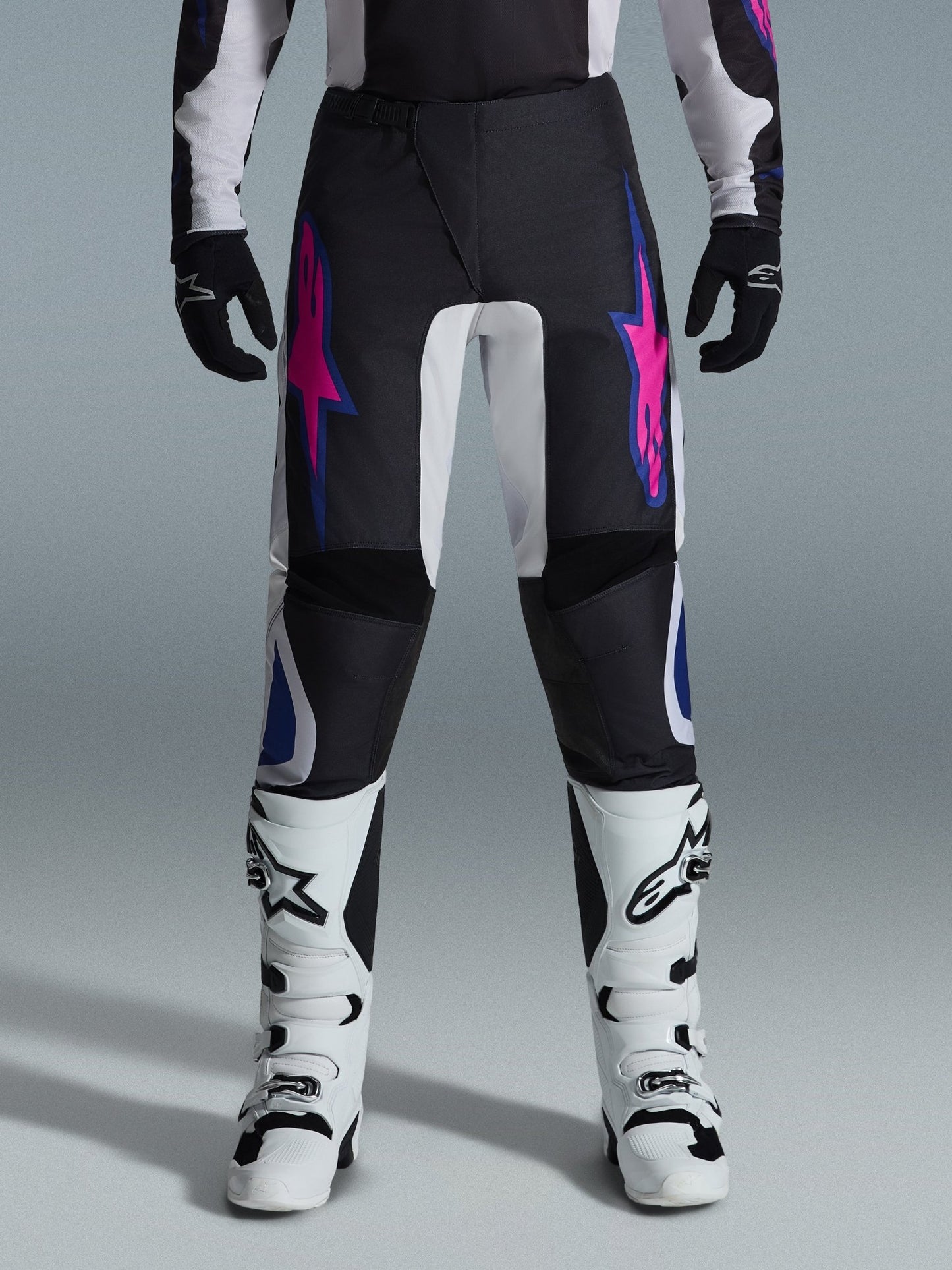 Alpinestars Fluid Grid Hose 2026 verstärkte Paneele Schwarz Hellgrau Lila - MxProStoreParts