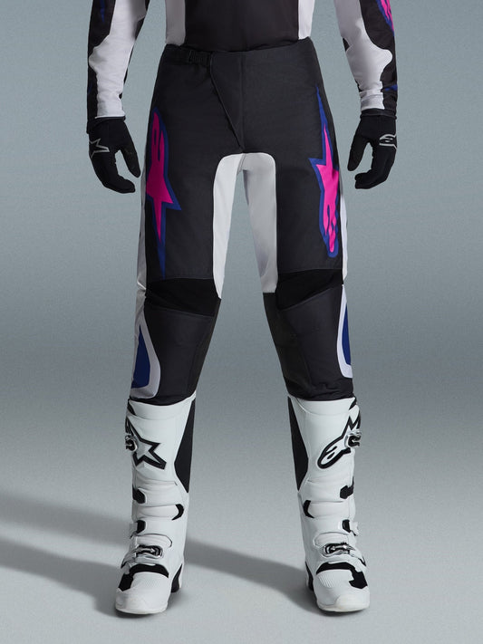 Alpinestars Fluid Grid Broek 2026 Versterkte Panelen Zwart Lichtgrijs Paars - MxProStoreParts