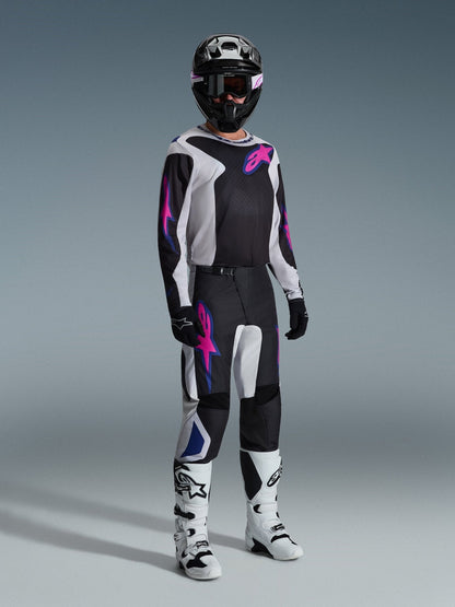 Alpinestars Fluid Grid Hose 2026 mit verstärkten Paneelen Schwarz Hellgrau Lila - MxProStoreParts