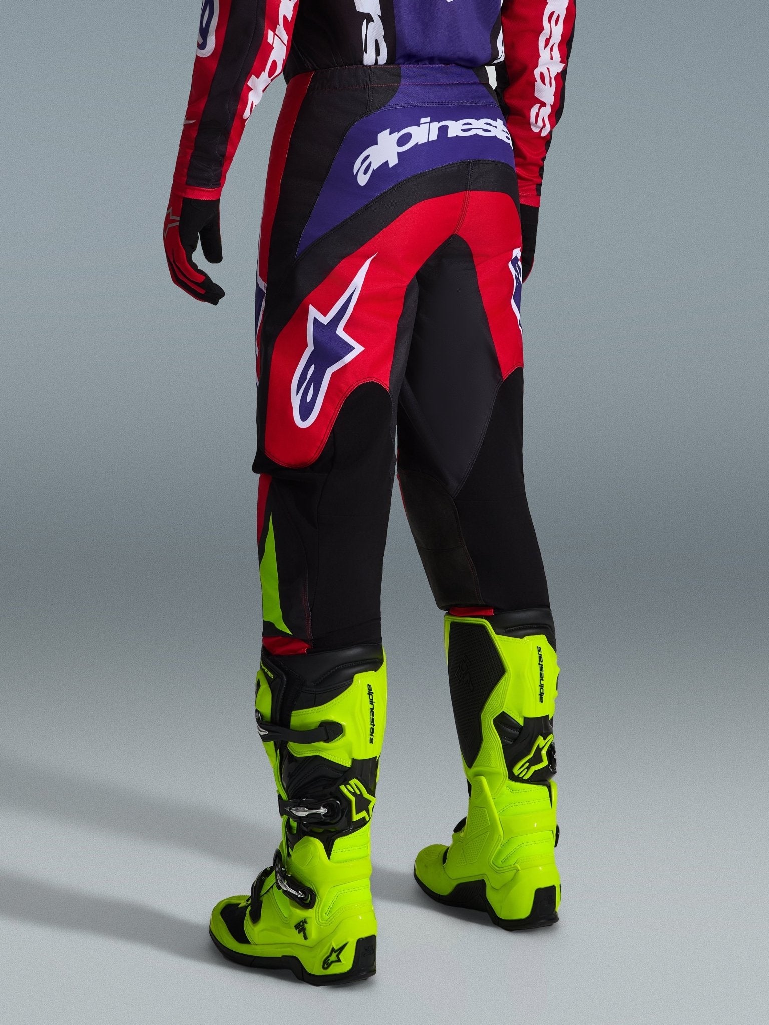 Alpinestars Fluid Grid Offroad-Hose Rot Schwarz Lila - MxProStoreParts