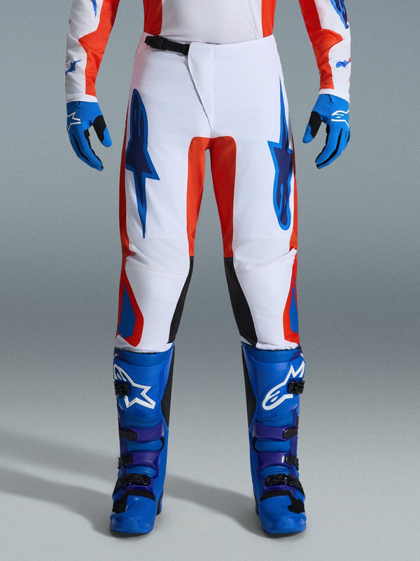 Alpinestars Fluid Grid ergonomische Motocross-Hose in Orange und UCLA Blau - MxProStoreParts