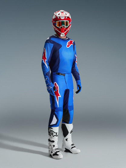 Alpinestars Fluid Grid Motocross-Hose 2026 Blau Rot - MxProStoreParts