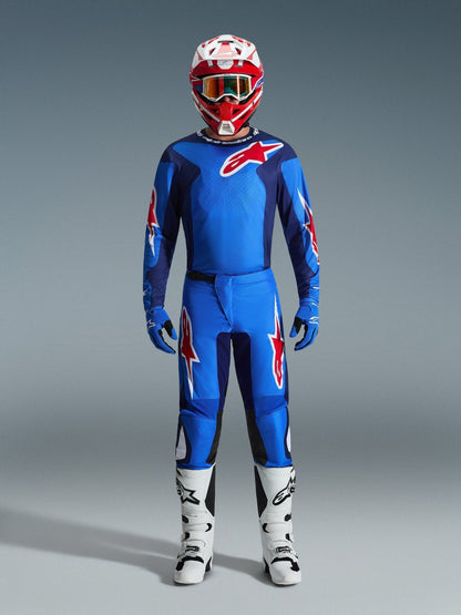 Alpinestars Fluid Grid Motocross-Hose 2026 Blau Rot - MxProStoreParts