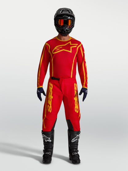 Alpinestars Fluid Apex V2 Broek 2027 Vuurrood Goud