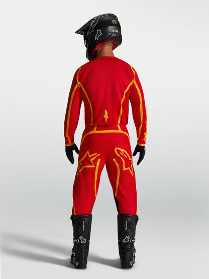 Alpinestars Fluid Apex V2 Broek 2027 Vuurrood Goud