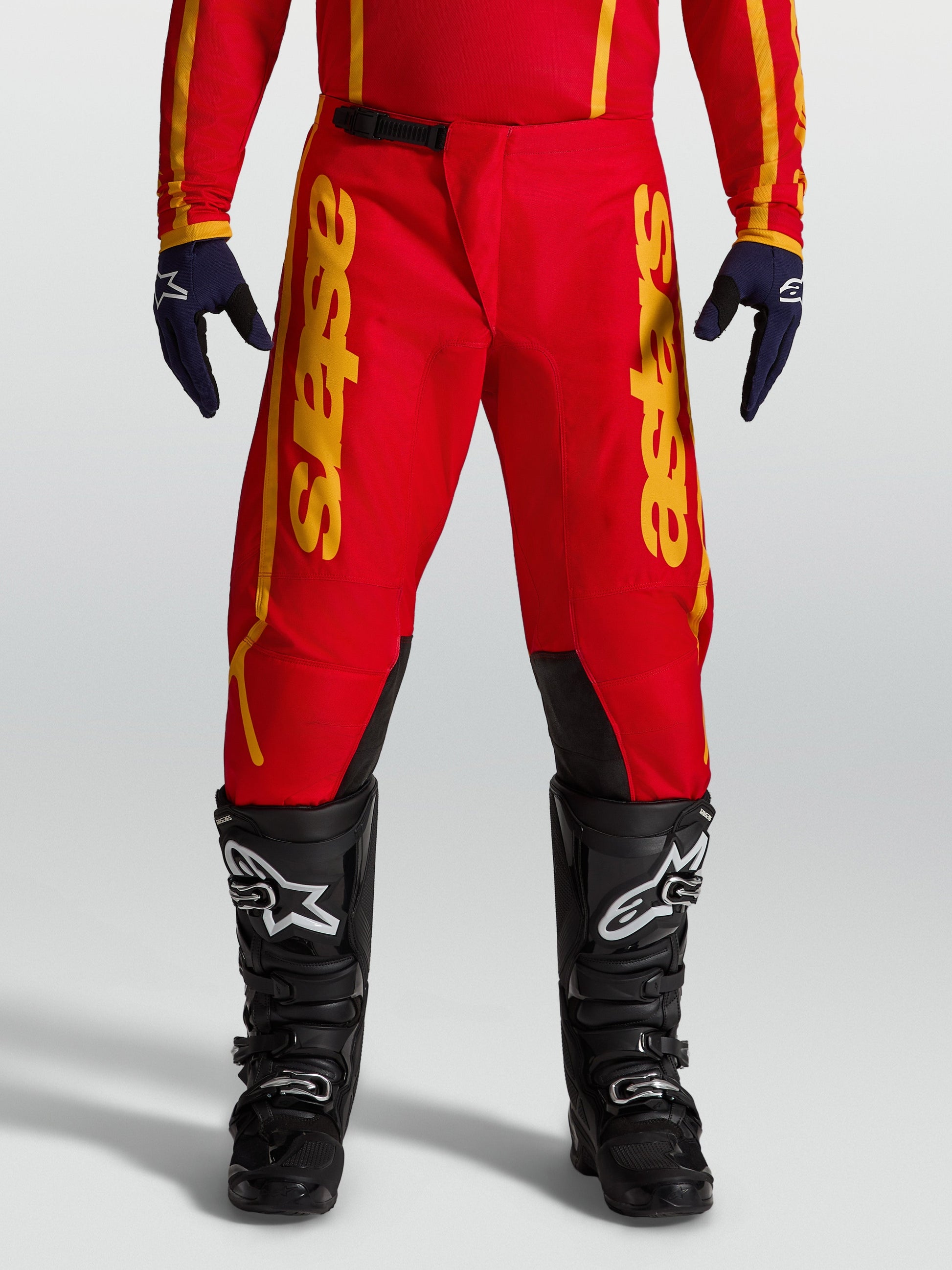 Alpinestars Fluid Apex V2 Broek 2027 Vuurrood Goud