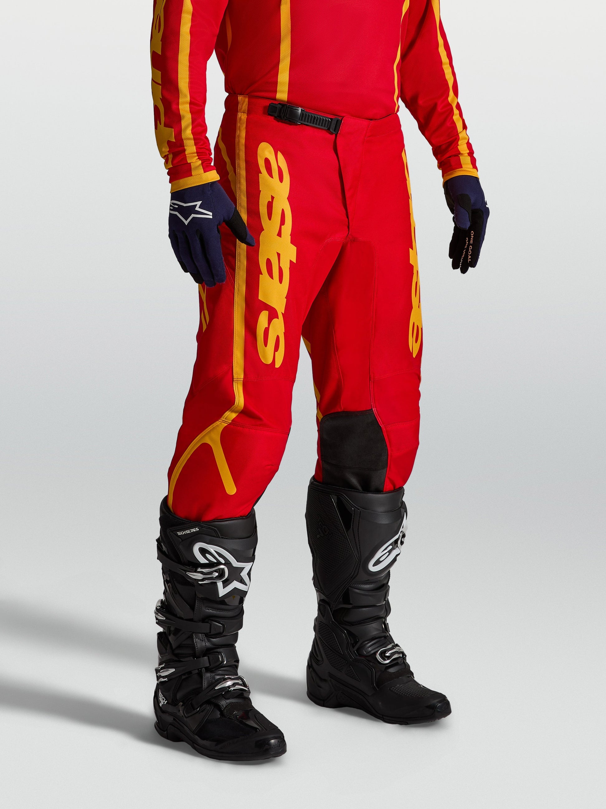 Alpinestars Fluid Apex V2 Broek 2027 Vuurrood Goud