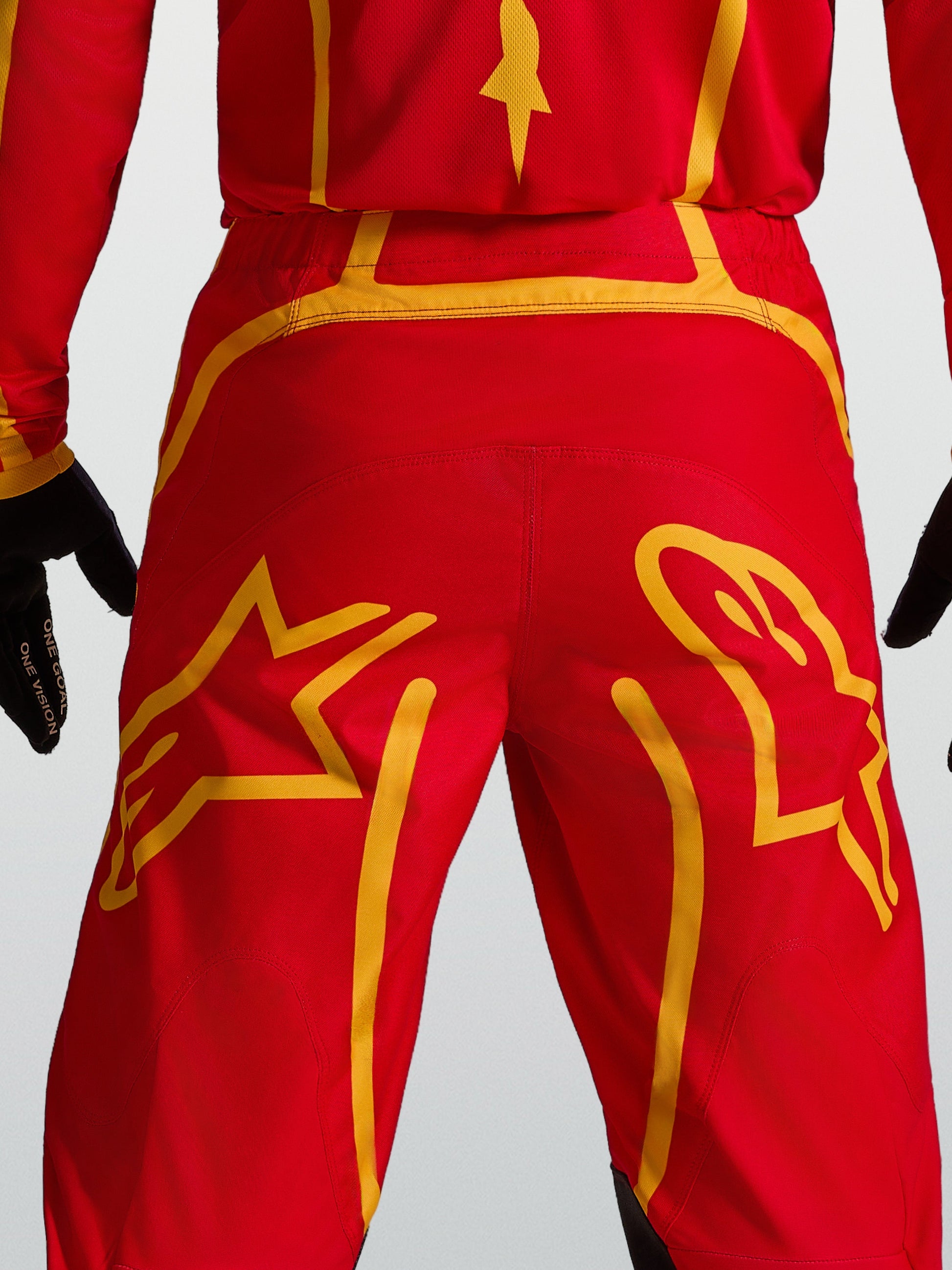 Alpinestars Fluid Apex V2 Broek 2027 Vuurrood Goud