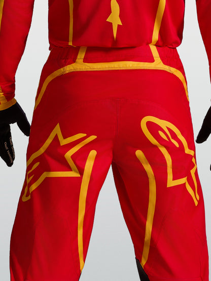 Alpinestars Fluid Apex V2 Broek 2027 Vuurrood Goud