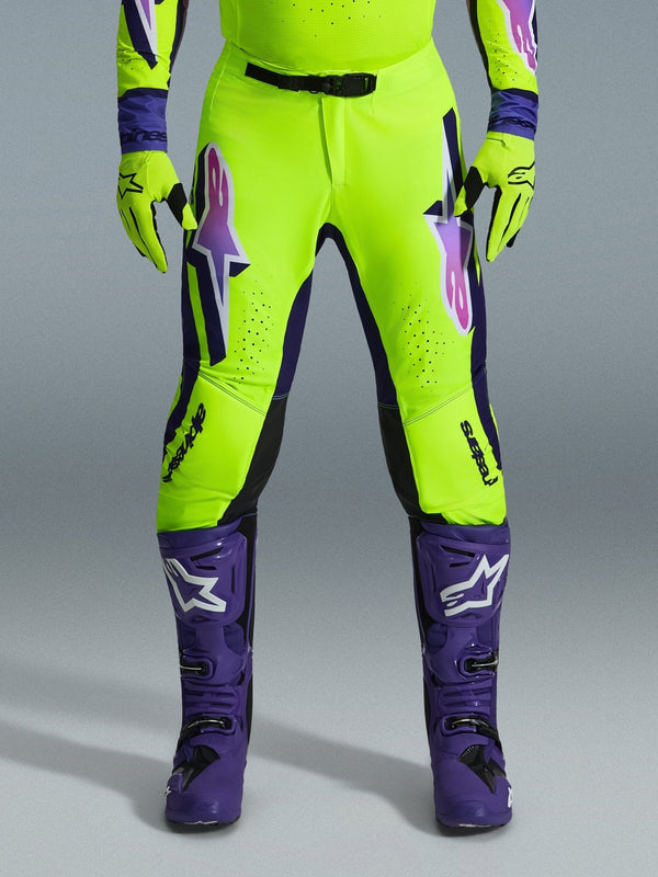 Alpinestars Supertech Vista Motocross-Hose Gelb Paars Schwarz - MxProStoreParts