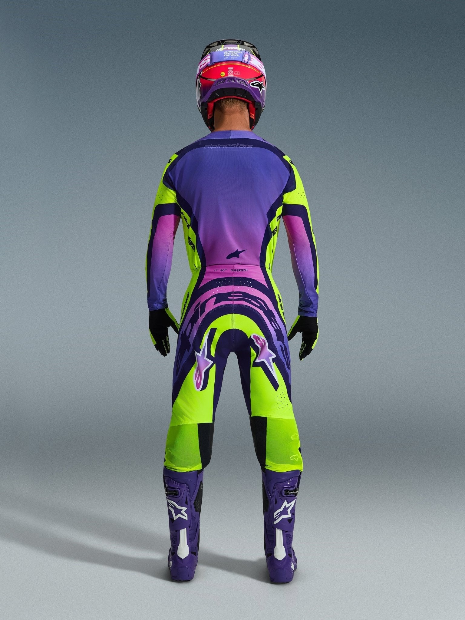 Alpinestars Supertech Vista Motocross-Hose Gelb Lila Schwarz - MxProStoreParts