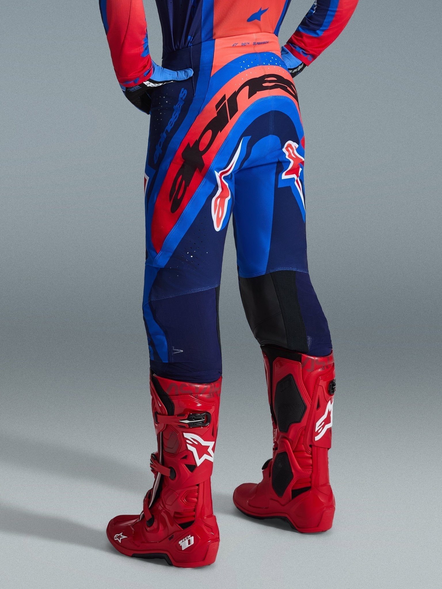 Alpinestars Supertech Vista Hose Dunkelmarine Hot Coral Kobalt - MxProStoreParts