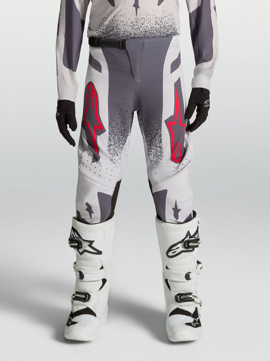 Alpinestars Jeugd Supertech Swan Broek 2027 Licht Lila Donkergrijs Rood Fluo - MxProStoreParts