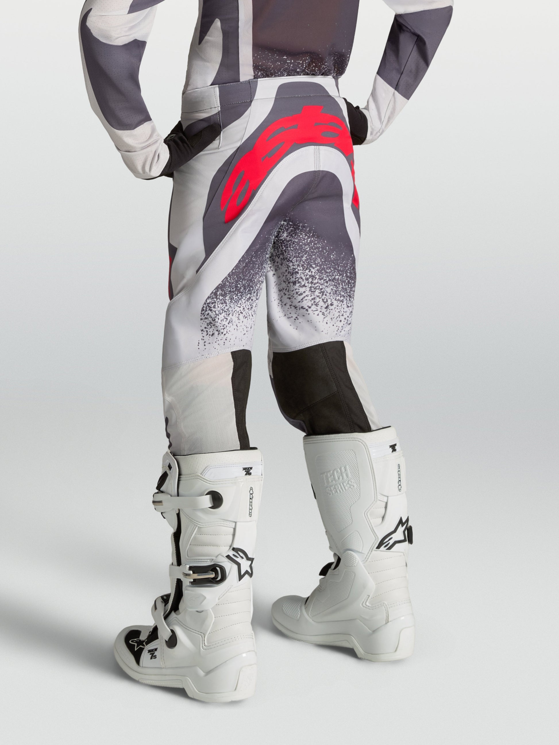 Alpinestars Jeugd Supertech Swan Broek 2027 Licht Lila Donkergrijs Rood Fluo