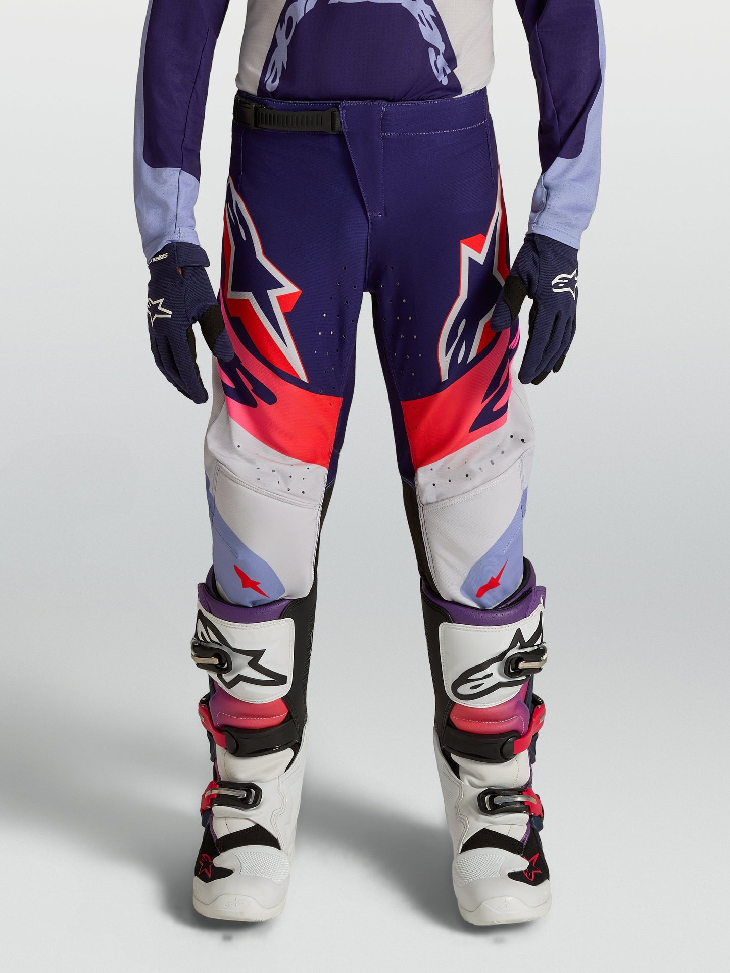 Alpinestars Jeugd Supertech Dyna Broek 2027 Licht Violet Diep Paars Roze Fluo