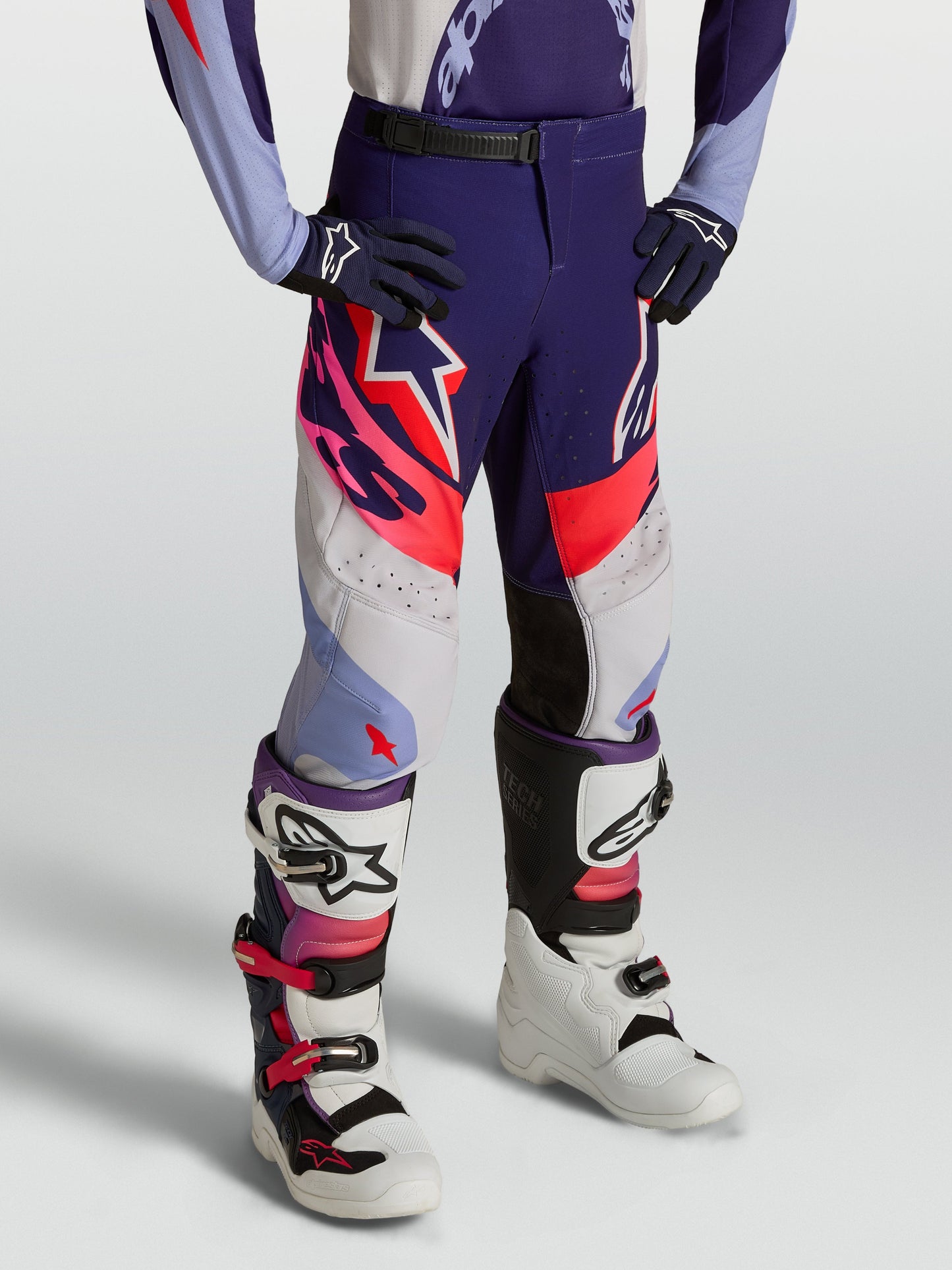 Alpinestars Jeugd Supertech Dyna Broek 2027 Licht Violet Diep Paars Roze Fluo