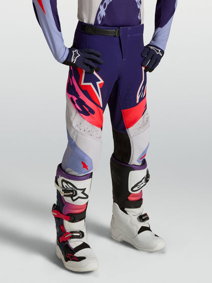 Alpinestars Jeugd Supertech Dyna Broek 2027 Licht Violet Diep Paars Roze Fluo
