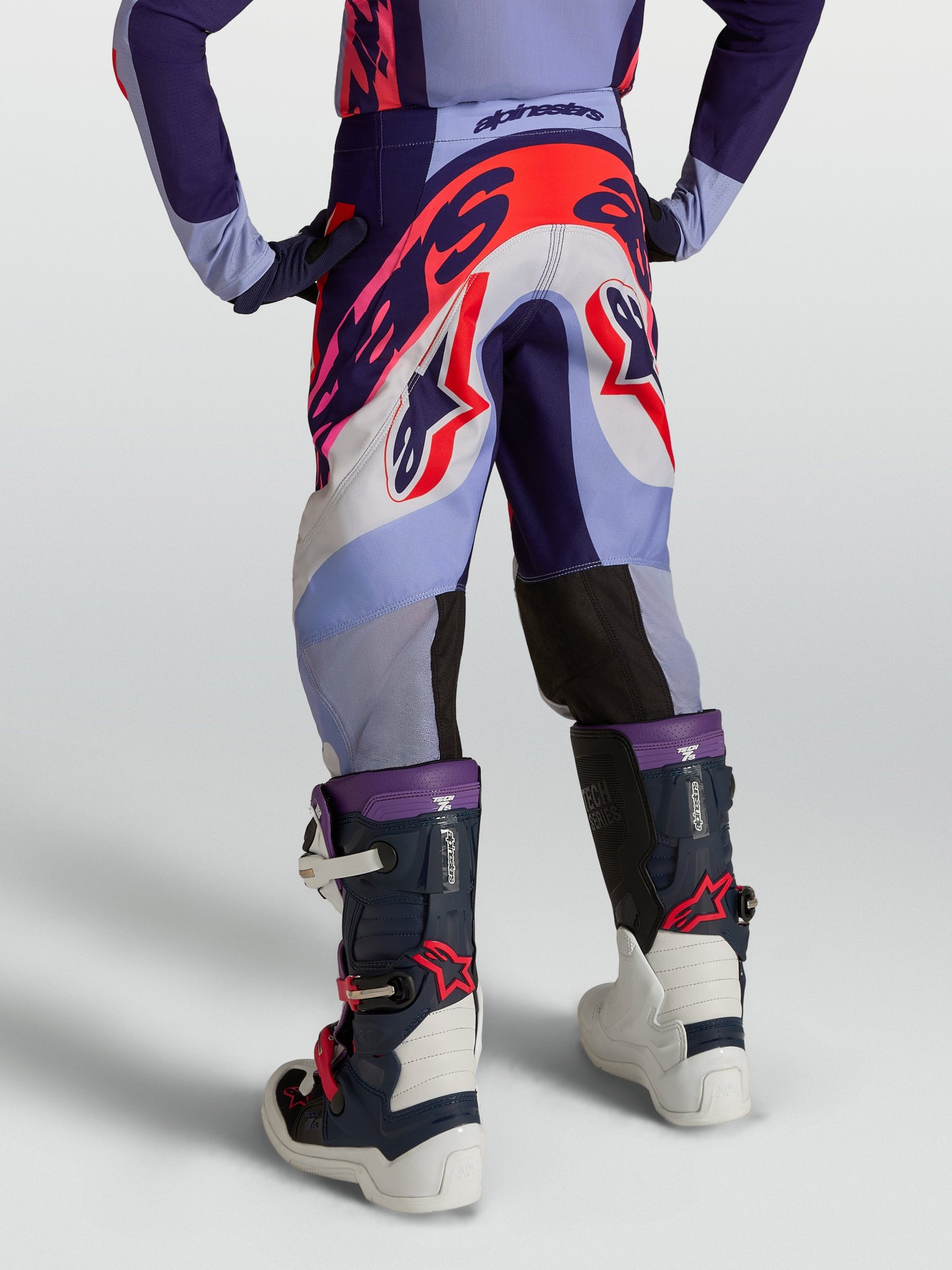 Alpinestars Jeugd Supertech Dyna Broek 2027 Licht Violet Diep Paars Roze Fluo