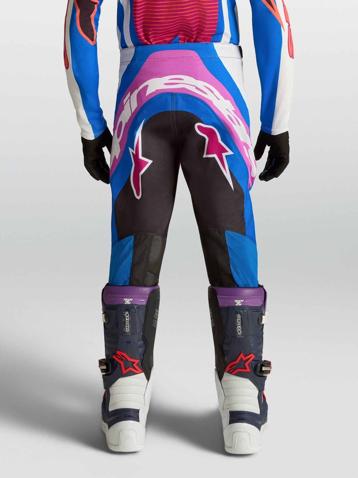 Alpinestars Jeugd Supertech Maven Broek 2027 Wit Hot Coral Blithe Blue - MxProStoreParts