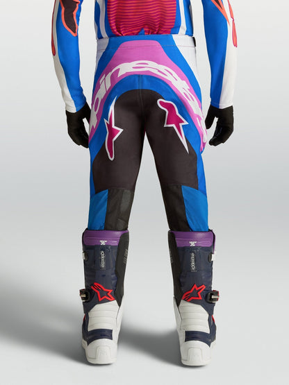 Alpinestars Jeugd Supertech Maven Broek 2027 Wit Hot Coral Blithe Blue - MxProStoreParts