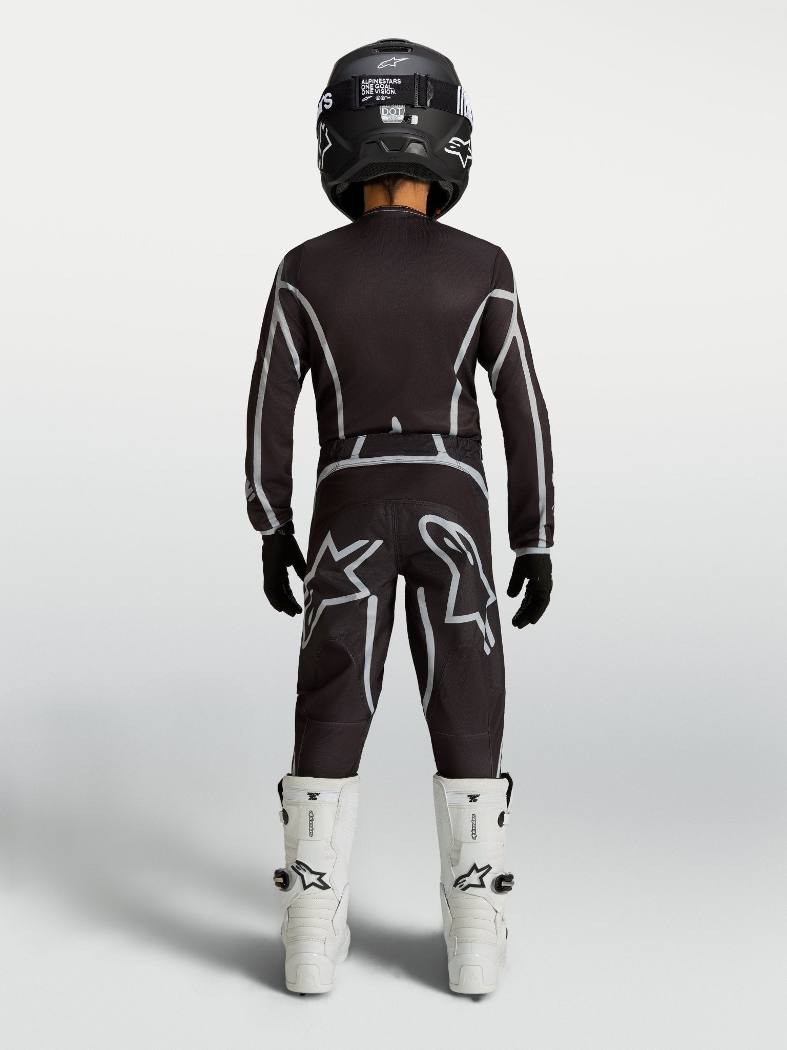 Alpinestars Jeugd Fluid Apex V2 Broek 2027 Zwart Zilver - MxProStoreParts