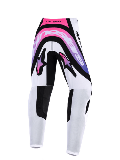 Alpinestars Supertech Vista Jugendhose 22 Weiß Lila Schwarz - MxProStoreParts
