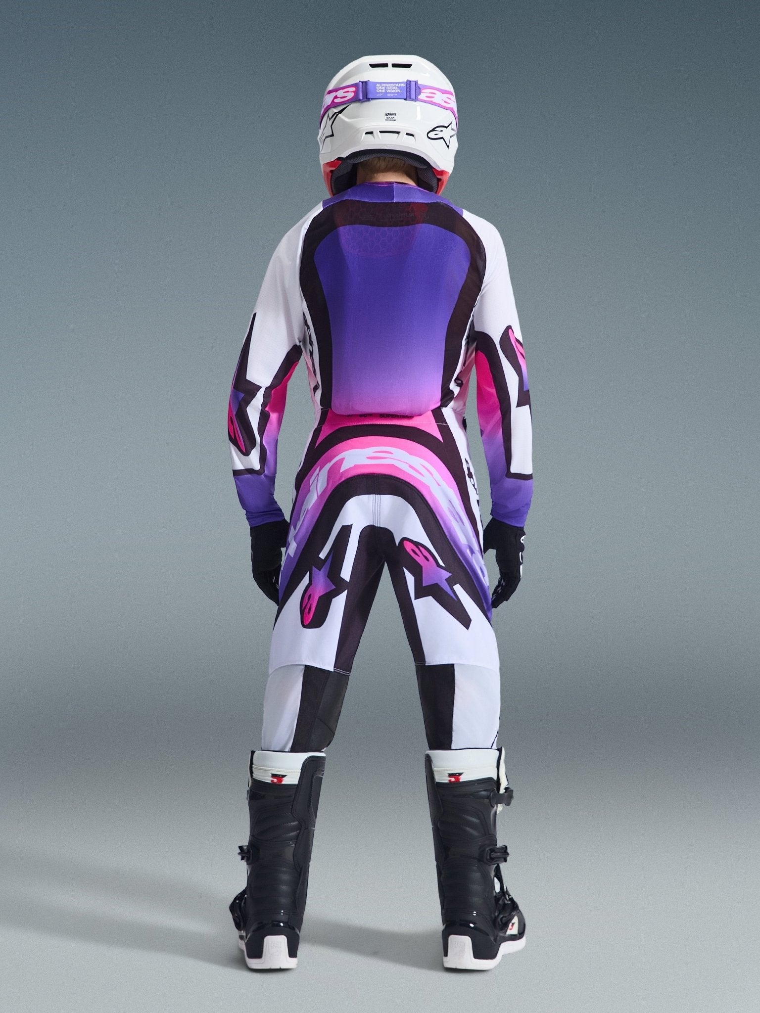 Alpinestars Supertech Vista Jugend Hose 22 Weiß Lila Schwarz - MxProStoreParts