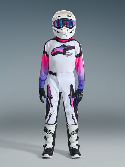 Alpinestars Supertech Vista Kinderhose 22 Weiß Lila Schwarz - MxProStoreParts