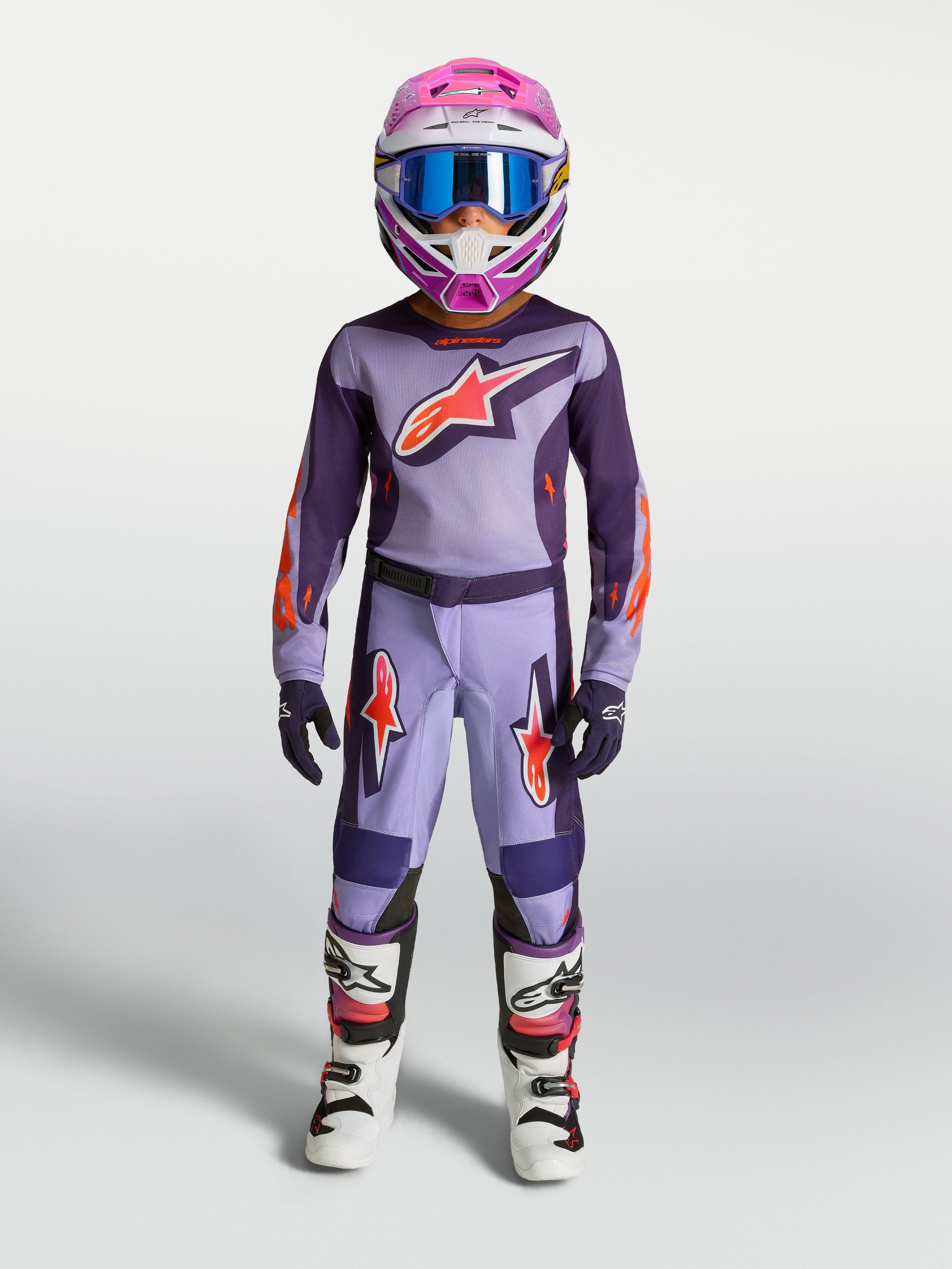 Youth Fluid Hunt Broek Licht Violet Diep Paars Roze Fluo