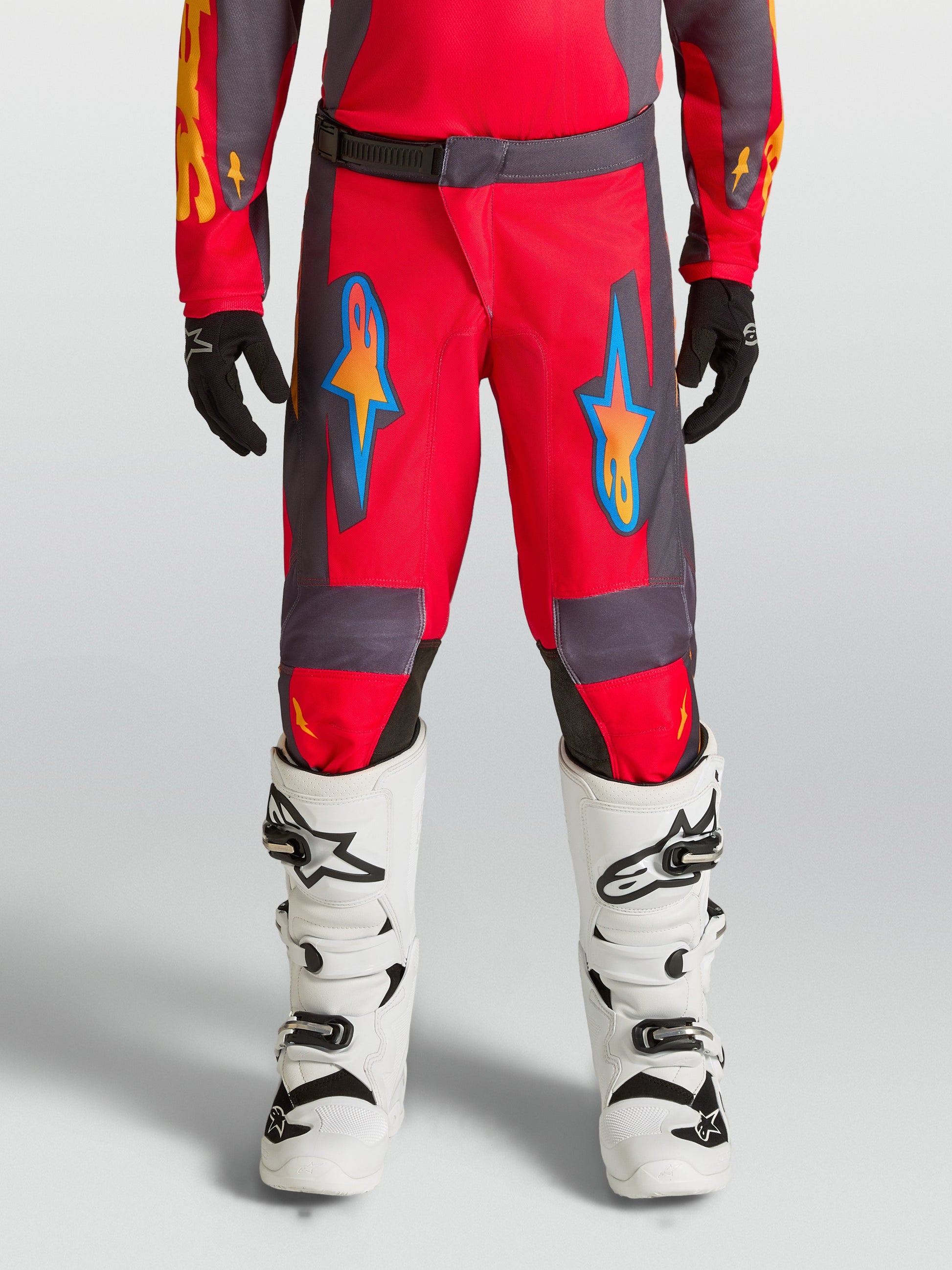 Alpinestars Jeugd Fluid Hunt Broek 2027 Vuurrood Graystone Hot Coral