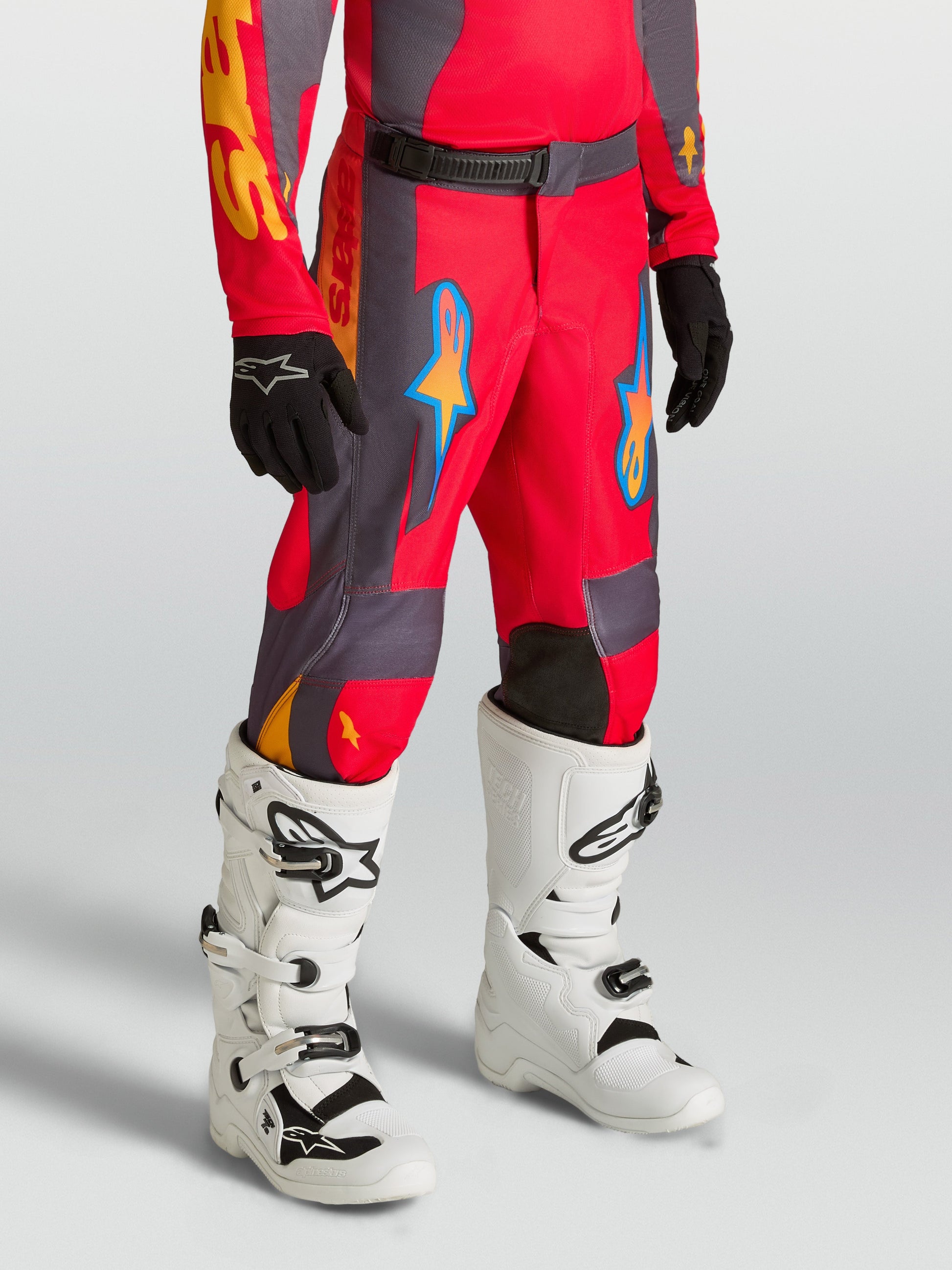 Alpinestars Jeugd Fluid Hunt Broek 2027 Vuurrood Graystone Hot Coral