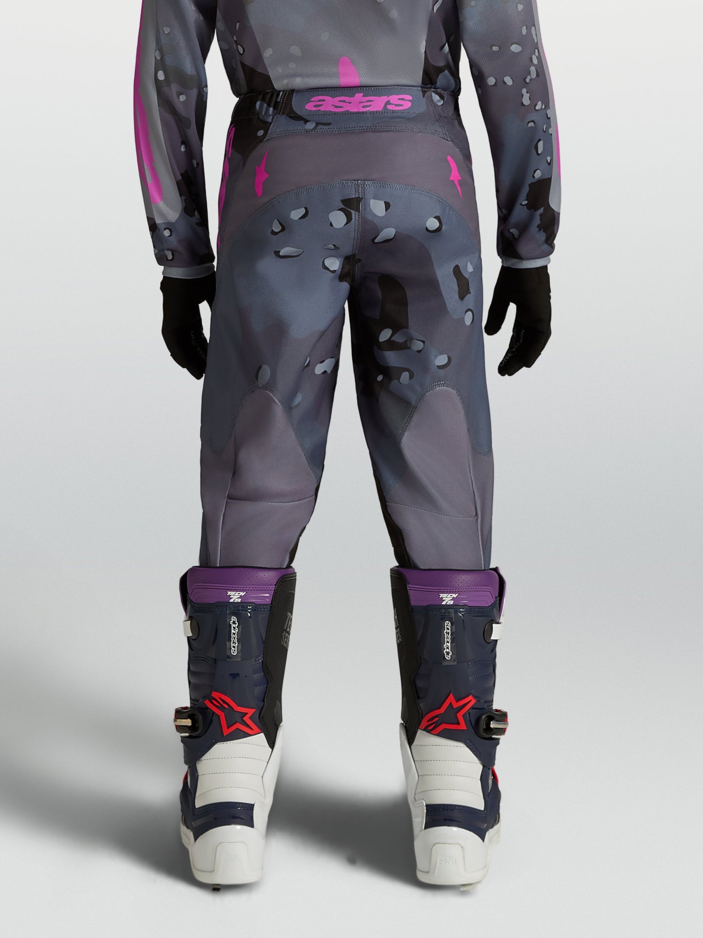 Alpinestars Jeugd Fluid Lone Broek 2027 Grijs Camo Paars