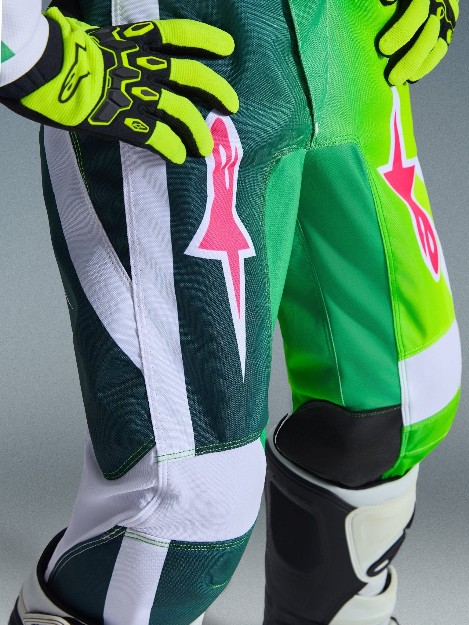 Alpinestars Jugend Fluid Portl Hose – Grün Weiß Schwarz - MxProStoreParts