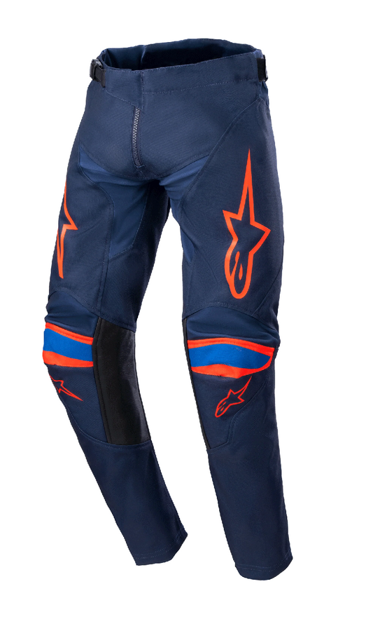 Alpinestars 2023 Racer Narin Kinder cross broek Donker Blauw / Hot Oranje