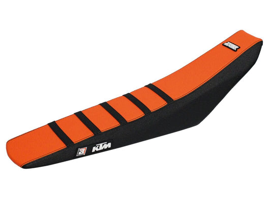 BLACKBIRD RACING Zebra zadelhoes zwart/oranje — voor o.a. KTM EXC 150 TBI (2024–2025)