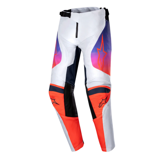 Alpinestars 2024 Racer Hoen Kinder cross broek Licht Grijs / Hot Oranje / Zwart