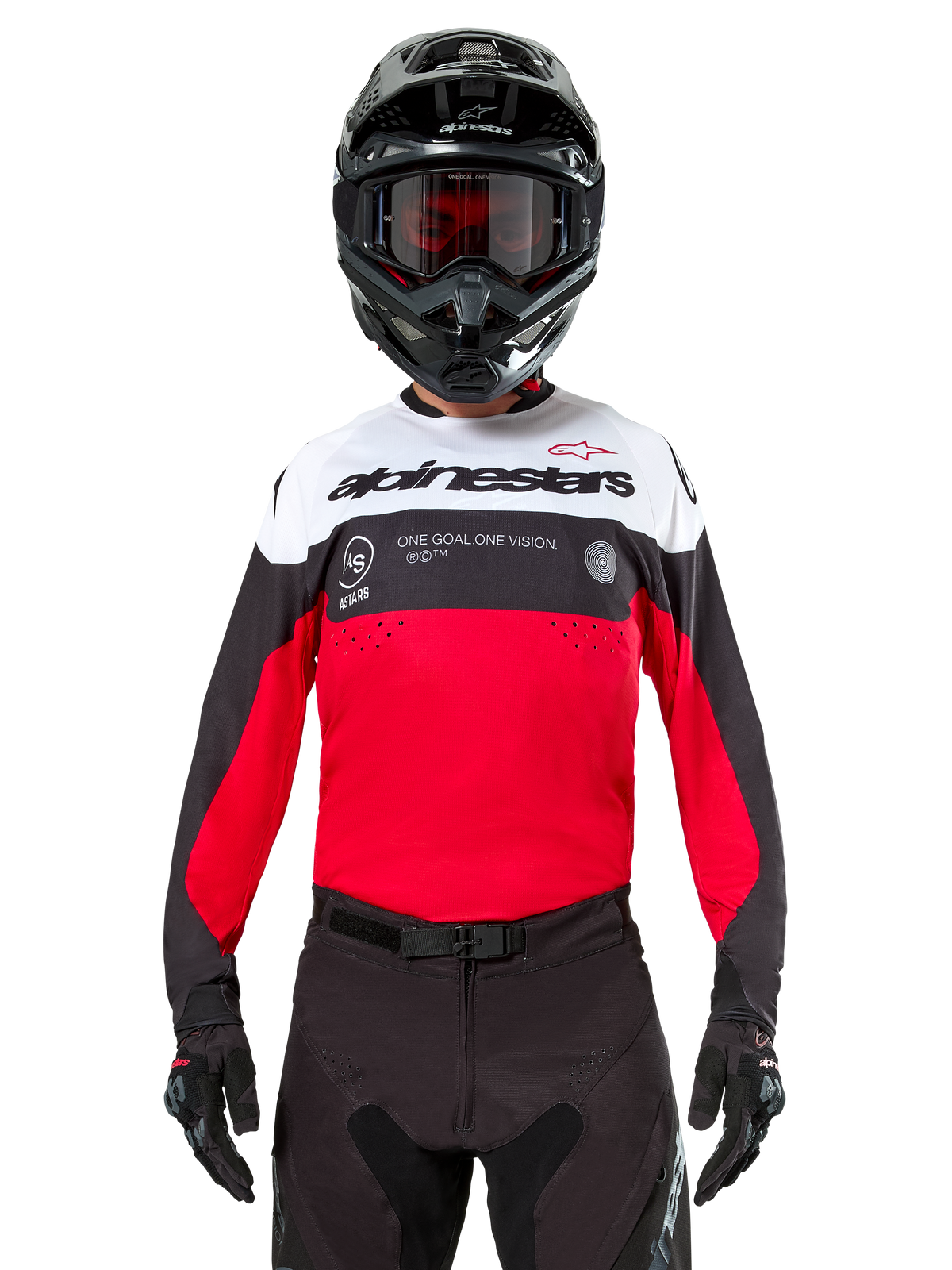Alpinestars Pro-Dura Jersey Zwart Felrood Wit