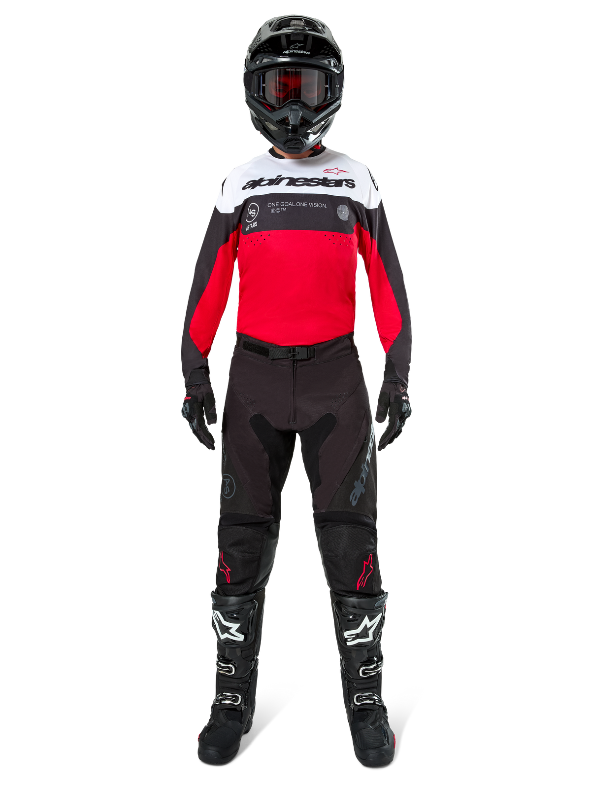 Alpinestars Pro-Dura Jersey Zwart Felrood Wit