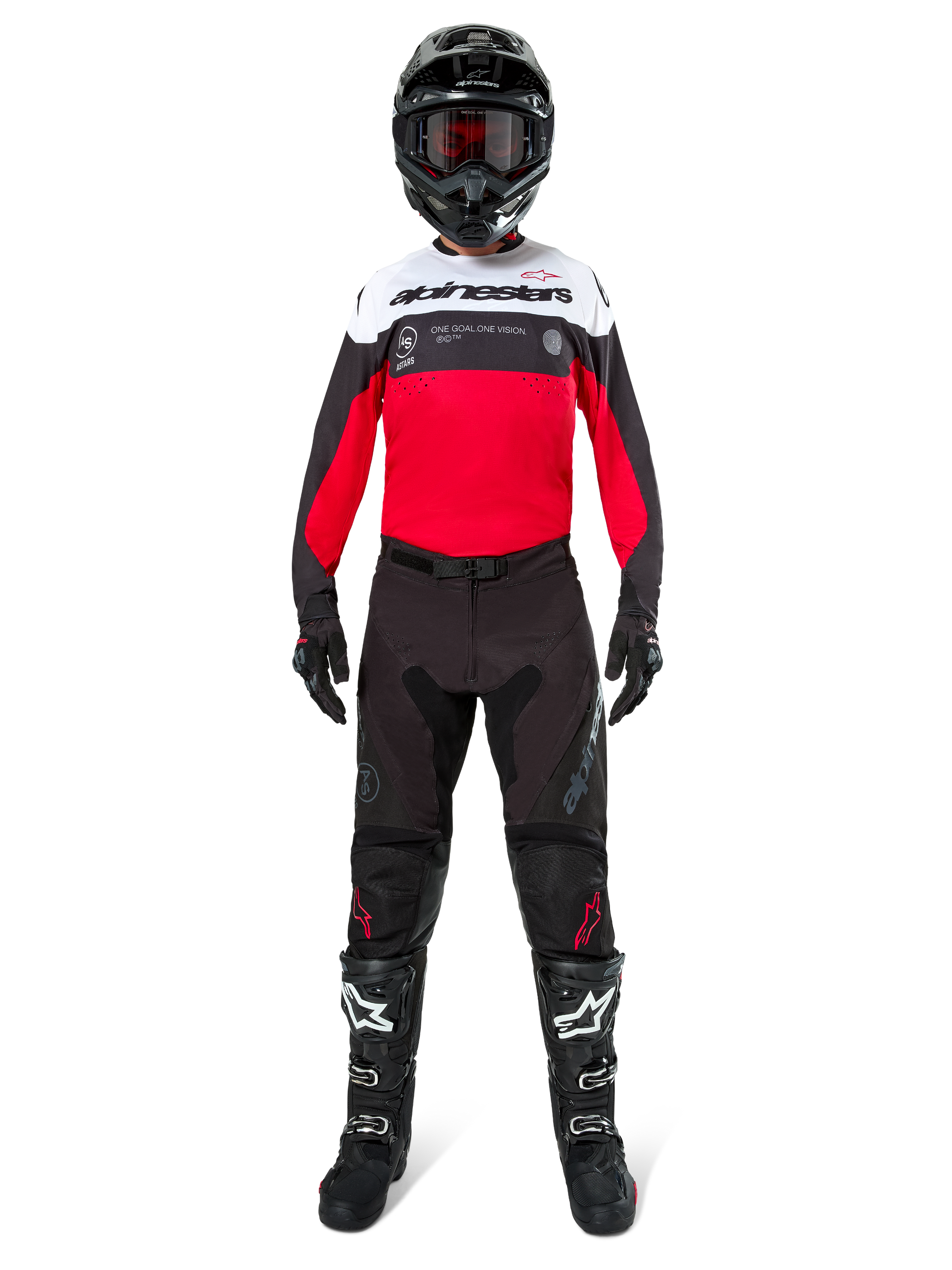 Alpinestars Pro-Dura Jersey Zwart Felrood Wit