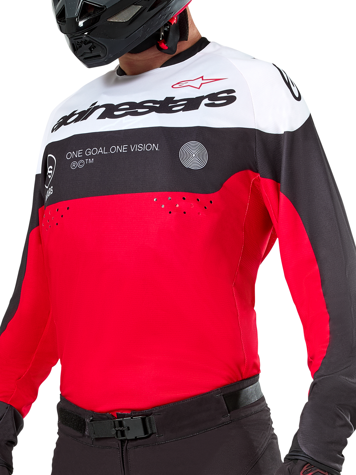 Alpinestars Pro-Dura Jersey Zwart Felrood Wit