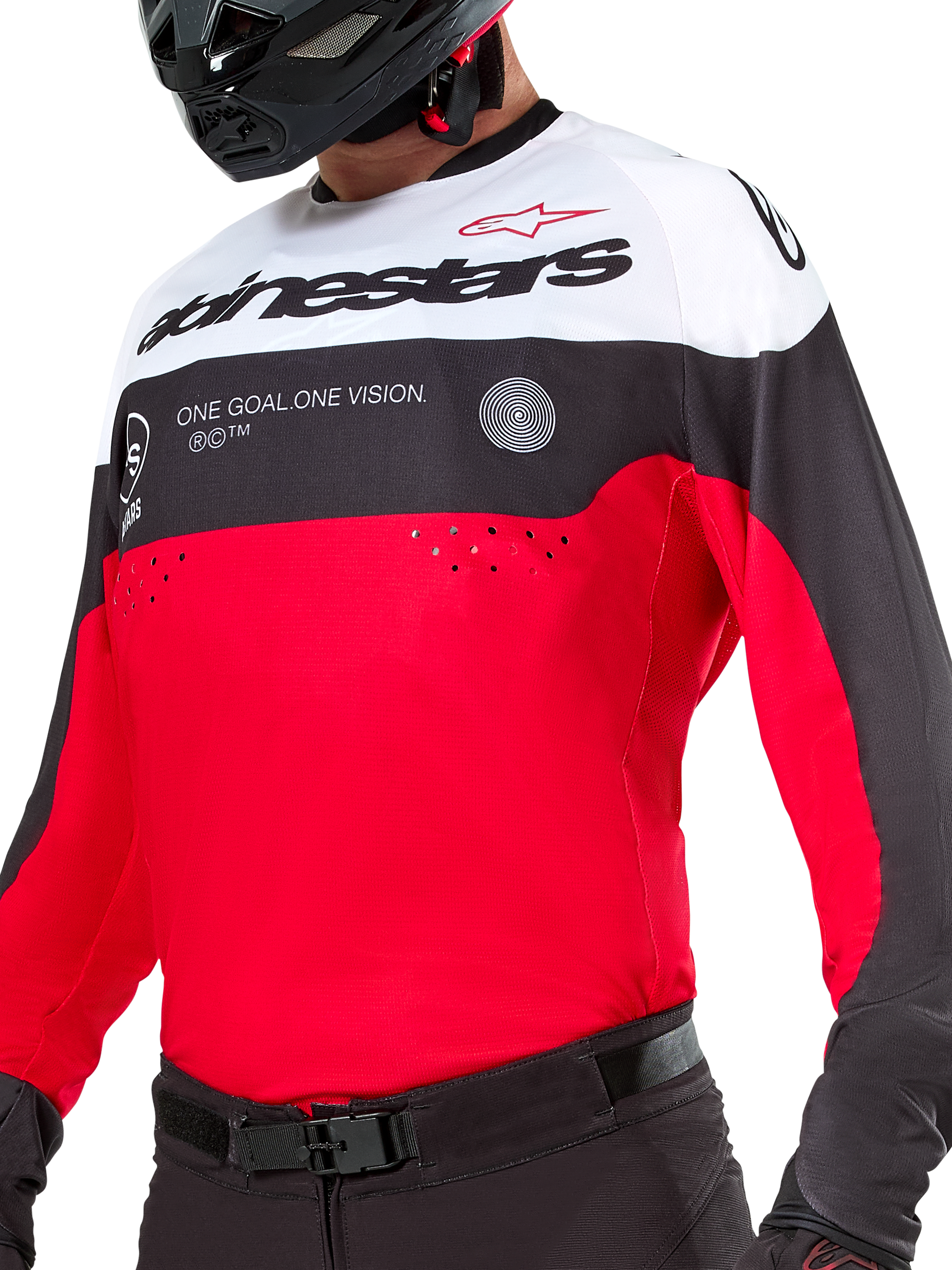 Alpinestars Pro-Dura Jersey Zwart Felrood Wit